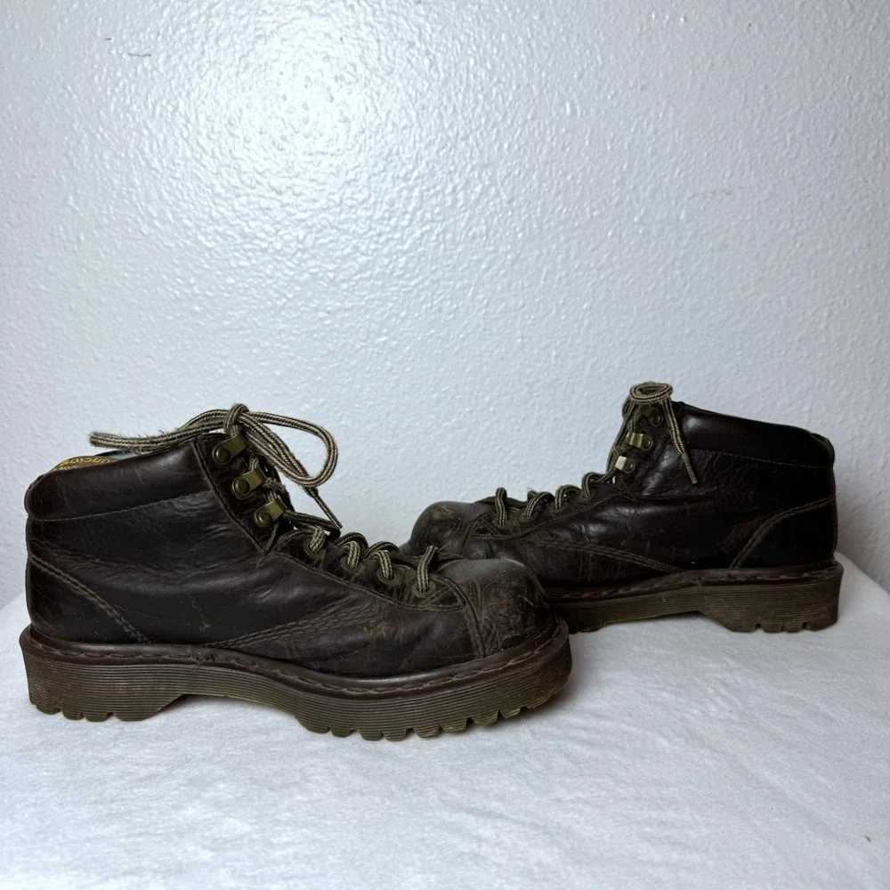 Dr. Martens Boots 10937 Womens 10 Men's 9 Y2K Chunky Leather Brown Lace Up‎
